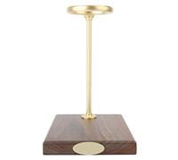 CHICIRIS Supporto Portafiltro per Caffè, Elegante Rack in Ottone e Legno per Preparare il Caffè a Casa o Al Bar, 22,3 X 16 X 27,4 Cm, 1 Unità
