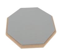 CHICIRIS Tappetino per Esercitazione per Batteria Tappetino per Batteria Silenzioso in Gomma da 8 Pollici con 2 Paia di Bacchette Tavola in Legno Ad Alta densità per Esercitazione in Casa (GRAY)