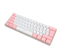 CHICIRIS Tastiera da Gioco Meccanica 61 Tasti RGB con Luce Colorata USB Cablata per Un'esperienza di Gioco e in Ufficio Confortevole (Bianco Rosa)