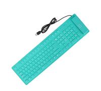 CHICIRIS Tastiera Silicone Piegabile 108 Tasti di Digitazione Muta per Ufficio e Viaggiare Arancione/giallo/verde (GREEN)