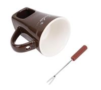CHICIRIS Tazza per Sciogliere il Cioccolato in Ceramica con Portacandele