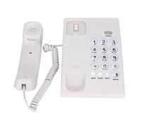 CHICIRIS Telefono con Filo Desktop a Bottone Grande per la Casa e L'ufficio, Ricorda L'ultima Chiamata Telefono Fisso Multifunzionale, Adatto per Anziani, Materiale ABS (WHITE)