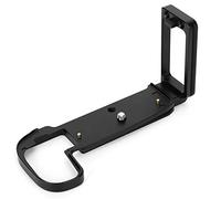 CHICIRIS Telema in Lega di Alluminio L Pianta Piastra con Design Cavo per Fotocamera Mirrorless, Montaggio Stabile, Come Interfaccia Compatibile per L'uso Ad Ampio Raggio (BLACK)