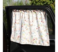 CHICIRIS Tenda Parasole per Auto in Tessuto di Cotone, Tenda per Finestrino con Ventose, Blocca il Riflesso del Sole, Calore e Raggi UV, per Finestrini Laterali, Privacy, Viaggi, Campeggio, Uso per