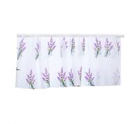 CHICIRIS Tenda Ricamata per Camera da Letto, Armadio - Tenda Corta per Finestra, Ripiani Caffè, Bagno (Ricamo Viola)
