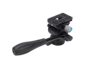 CHICIRIS Testa per Treppiede, Testa Idraulica Panoramica a 360° con Maniglia in Acciaio, capacità di Carico di 5 Kg, per Fotocamera DSLR per Treppiede Video in Lega di Alluminio