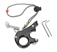 CHICIRIS Tiro con l' Trigger per Pollice Ausili per Il Rilascio dell' in Lega di Alluminio con sensibilità Regolabile per Tiro da Caccia all'aperto (Black)