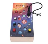CHICIRIS Toddler Sensory Board Solid Wood Switch Design Solar System | Giocattolo Educativo Interattivo, Promuove le capacità Motorie Fini, Tema Spaziale Planetario per L'apprendimento Precoce,