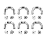 CHICIRIS U Anelli 10 Set di Fibbia in Metallo Struttura Forte per Borse a Tracolla con Viti di PH, Zinclegazione e Materiale di Ferro Stabile e Affidabile (SILVER)