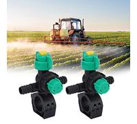 CHICIRIS Ugello di Spruzzatura Agricolo a Forma di Ventaglio, Flusso Regolabile Ad Ampio Raggio per Uso Agricolo, Filettatura Esterna da 2 Pezzi, Morsetto da 25 Mm e Tubo Dell'acqua da 13 Mm Adatto