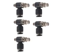 CHICIRIS Valvola di velocità Valvola a Gas Durevole per il Controllo del Liquido, Materiale in PVC, 5 Parti per Dispositivi di Automazione (4-M5)