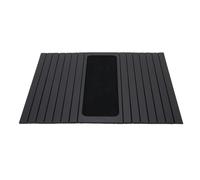 CHICIRIS Vassoio per Braccioli per Divano, Tavolino per Braccioli per Divano in Legno di bambù con Cuscinetto in Silicone Antiscivolo per Telefono con Telecomando per Bevande, 17,13x13,39 (BLACK)