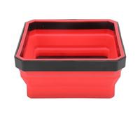 CHICIRIS Vassoio Portaoggetti Magnetico, Organizer Pieghevole in Silicone da 2 Pezzi con Base Magnetica su Entrambi i Lati, per Viti, Dadi, Bulloni e Riparazione di Piccole Parti (rosso)