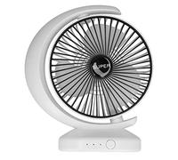 CHICIRIS Ventola da Tavolo USB, Ventola di Raffreddamento da Tavolo Silenziosa Piccola Ventola da Tavolo con Rotazione della Testa, Flusso D'aria a 3 Livelli, Bianco
