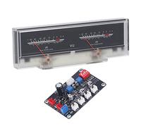 CHICIRIS VU Meter con Scheda Driver, Misuratore Portatile Ad Alta Precisione Retroilluminato Bianco, per Studio di Registrazione per Auto Domestiche Fai-da-te