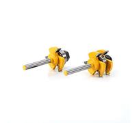 CHICIRIS Woodworking 3 Denti -Router -Bit per la Produzione di Cassetti o Progetti di Legno con Design a Forma di T, Set di Bit Set di di Linguaggio e Router Groove Gambo 2 Pezzi