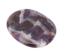 CHICIRIS Worry Stone Pietra per Massaggio del Pollice per Alleviare L'ansia e la Meditazione - Pietra Portatile per L'equilibrio Energetico per Casa e Ufficio (PURPLE)
