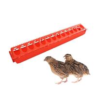 Chick Feeder Trough, Poultry Drinking Station, No Waste Supply, Farm Accessory, Reliable Outdoor Fixture, Easy Fill Tool, Portable Coop Gear, for Quail Duck Bird Pigeon Turkey Home Cage 50x10x10cm
