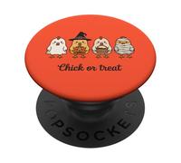 Chick or Treat divertente Halloween pollo famiglia Match Costume PopSockets PopGrip Adesivo
