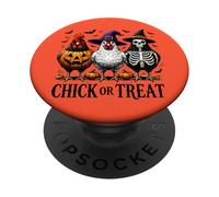 Chick or Treat divertente Halloween pollo famiglia Match Costume PopSockets PopGrip Adesivo