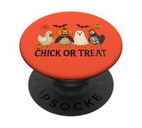 Chick or Treat divertente Halloween pollo famiglia Match Costume PopSockets PopGrip Adesivo