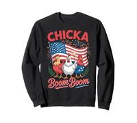 Chicka Boom Boom - Pollo patriottico divertente del 4 luglio Felpa