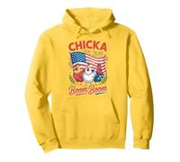 Chicka Boom Boom - Pollo patriottico divertente del 4 luglio Felpa con Cappuccio