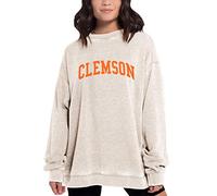 Chicka-D NCAA Burnout - Pullover in Pile da Donna, Donna, Pullover in Pile Burnout, 449_NC_CA, Farina d'avena, S
