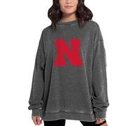 Chicka-D NCAA - Pullover da Donna Campus Crew, Donna, Campus Crew Pullover, 449_NC_PL, Carbone, M