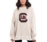 Chicka-D NCAA - Pullover da Donna Campus Crew, Donna, Campus Crew Pullover, 449_NC_PL, Farina d'avena, S