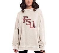 Chicka-D NCAA - Pullover da Donna Campus Crew, Donna, Campus Crew Pullover, 449_NC_PL, Farina d'avena, XL
