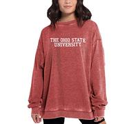 Chicka-D NCAA - Pullover in Pile Burnout da Donna, Donna, Burnout - Pullover in Pile, 449_TC_CB, Cardinale, L