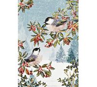 `Chickadees In The Snow Small Boxed Holiday Cards (20 Cards, 21 Sel... ACC NUOVO
