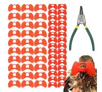 Chicken Blinders, Pheasant Anti-Fighting Goggles, 1.69x1.18x0.47 inches Poultry Spectacles with Pliers Set, Durable Chicken Glasses for Roosters and Pheasants