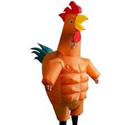 Chicken Blow Up Costume - Cosplay Clothing, With Abdominal Muscles Design Inflatable Farm Animal Costume, For Festival, Event, Birthday, Party, Christmas, Halloween, Adults Men Women, 30x40x3cm
