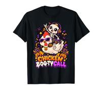 Chicken Boo-TY Call Funny Halloween Skeleton Riding Chicken Maglietta