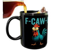 Chicken Coffee Mug - Divertente Rooster Cup for Hot Cold Drinks | 12oz Ceramic Drinkware, 350ml Capacity, Lightweight 400g Build, Tea Coffee Milk Juice Mug for Family Friends Coworkers Birthday