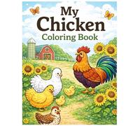 Chicken Coloring Book for Kids: Cute and Easy Farm Chickens for Ages 3-5