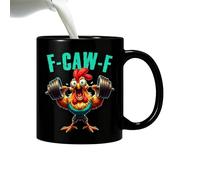 Chicken Cup - Funny Coffee Mug for Home Kitchen Use | Ceramic Cup with Ergonomic Handle, Farm Animal Themed Drinkware for Women Men Coworkers Holiday Birthday Party Fall Autumn Christmas, 11oz Ceramic
