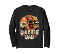 Chicken Dad Fathers Day Maglia a Manica