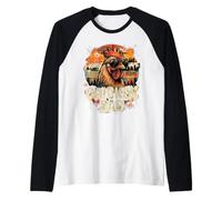 Chicken Dad Fathers Day Maglia con Maniche Raglan