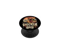 Chicken Dad Fathers Day PopSockets PopGrip Adesivo