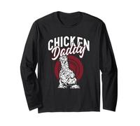 Chicken Daddy Funny Silkie Farm Homesteader Maglia a Manica