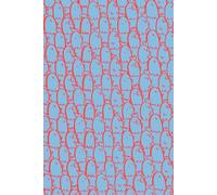 Chicken Doodle Pop Art Notebook: Baby Blue & Coral Red | 120 Pages Lined | 6"x9" | Unique Stationery by Pular Studio Bangkok