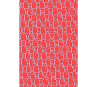 Chicken Doodle Pop Art Notebook: Coral Red & Baby Blue | 120 Pages Lined | 6"x9" | Unique Stationery by Pular Studio Bangkok