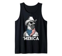 Chicken Farm, Cappello da Cowboy con Bandiera Americana Canotta