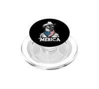 Chicken Farm, cappello da cowboy con bandiera americana PopSockets PopGrip per MagSafe