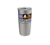 Chicken Farmer I Just Want Some Eggs Bicchiere termico in acciaio inox doppia parete