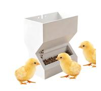 Chicken Feeder, Wall Mount No Waste Container, Outdoor Poultry Box | No Waste Chicken Feeder, Wall Mount Poultry Container, Clean Backyard Farm Box, Easy Outdoor Coop Quail Feeding Station