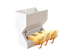 Chicken Feeder, Wall Mount No Waste Poultry Feeding Container Quail